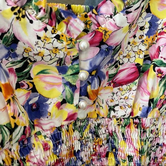 Zara Tops Zara Floral Puff Sleeve Top Poshmark